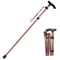 Telescopic Fold Crutches, Multifunction Walking Stick, Hiking Stick for Elderly, Outdoor Metal Cane