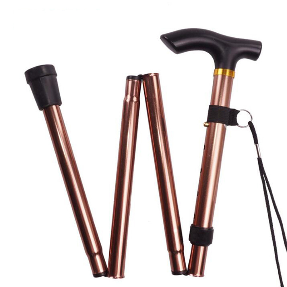 Aluminum Alloy Hiking Stick Telescopic Crutches For Elderly Metal Folding Pole 1