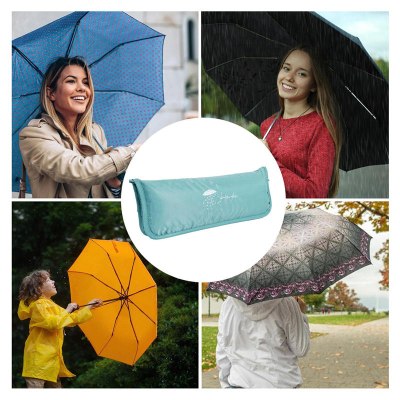 Folding Wet Umbrella Storage Bag, Waterproof Travel Umbrella Cover for Home and Camping