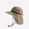 Quick-Drying Panama Bucket Hat with Tied Neck Protection for Outdoor Activities