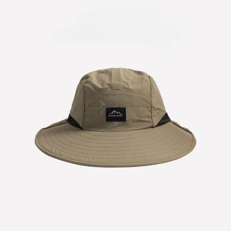 Quick-Drying Panama Bucket Hat with Tied Neck Protection for Outdoor Activities