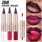 Crystal Lip Gloss Sexy Red Lips Tint Makeup with Black Brown Tapered Lip Liner