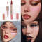 Crystal Lip Gloss Sexy Red Lips Tint Makeup with Black Brown Tapered Lip Liner