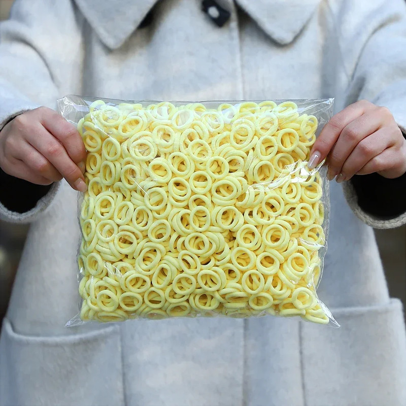 Elastic Hair Ties for Girls, Colorful Nylon Ponytail Hold Scrunchie, Fashion Hair Accessories