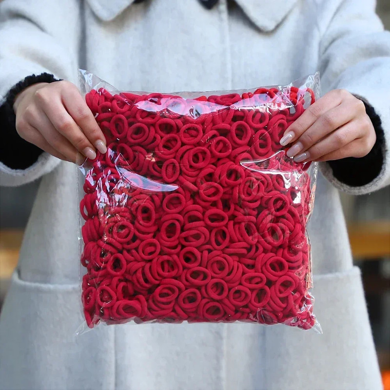 Elastic Hair Ties for Girls, Colorful Nylon Ponytail Hold Scrunchie, Fashion Hair Accessories