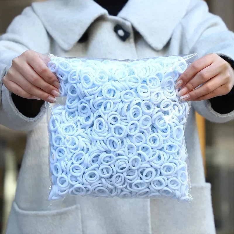 Elastic Hair Ties for Girls, Colorful Nylon Ponytail Hold Scrunchie, Fashion Hair Accessories