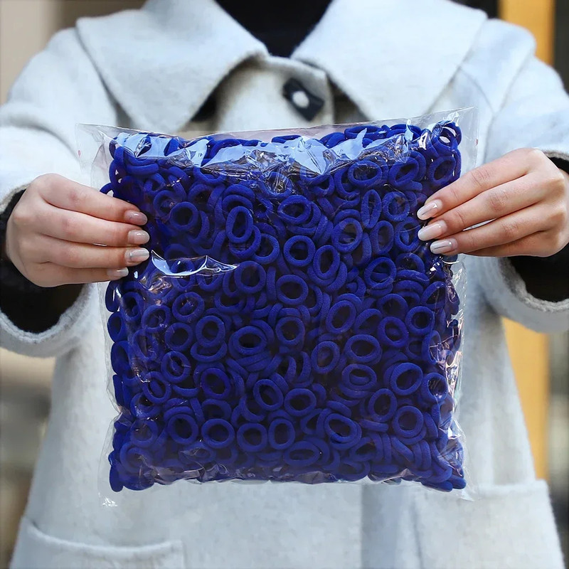 Elastic Hair Ties for Girls, Colorful Nylon Ponytail Hold Scrunchie, Fashion Hair Accessories