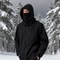 Motorcycle Riding Unisex Winter Balaclava Knit Hood, Windproof Mask with Drawstring, Warm Knitted Cap for Cold Weather