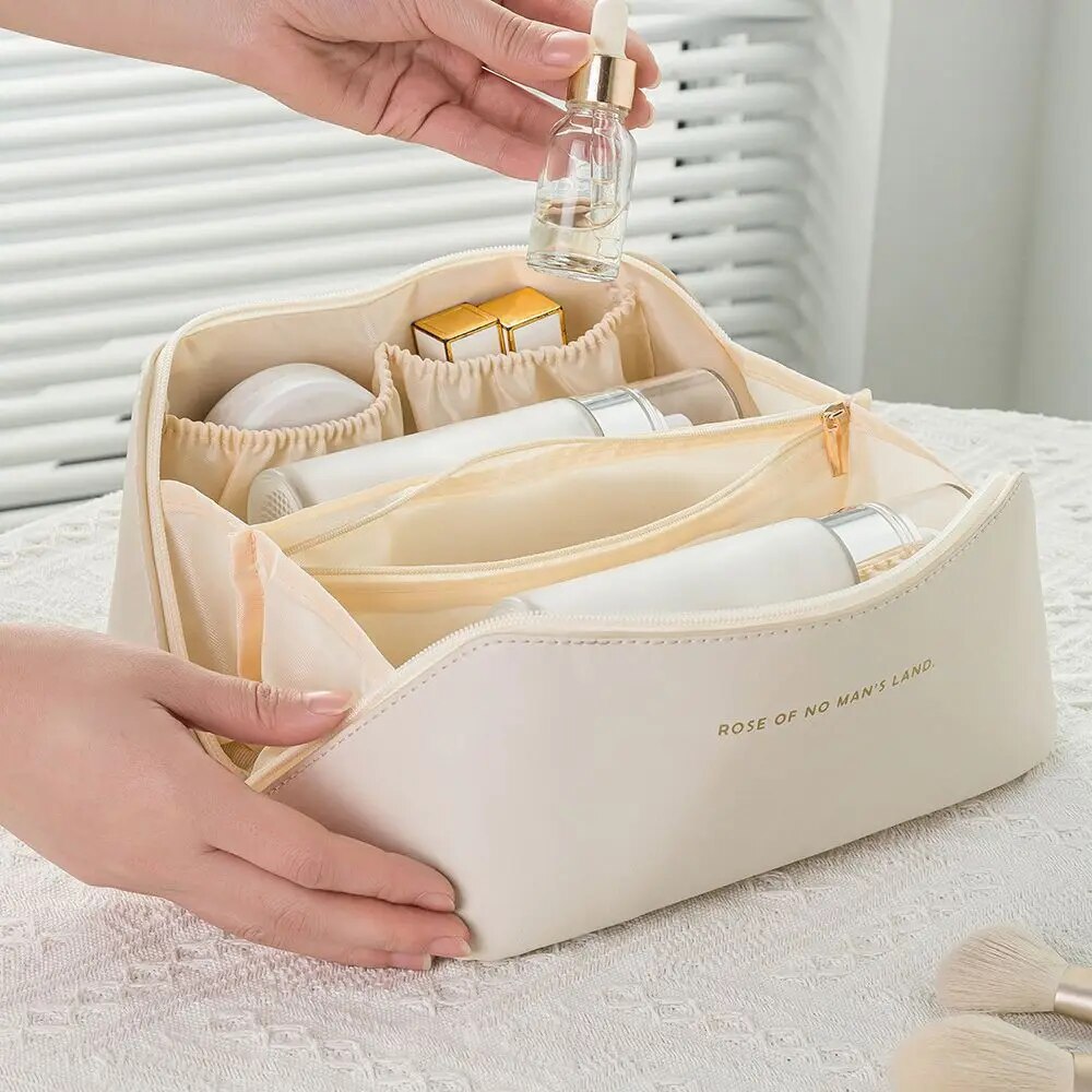 Lady Box Cosmetic Bag Travel Make Up Case Storage Pouch, Toiletry Kit Bag Makeup Organizer Female