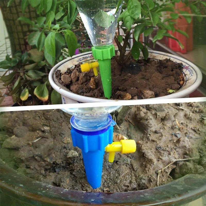 Self Watering Spike Automatic Drip Irrigation System Adjustable Water Dripper For Flower Plants And 2