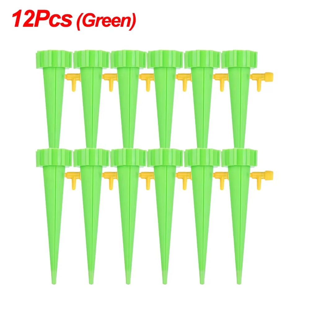 Self Watering Spike Automatic Drip Irrigation System Adjustable Water Dripper For Flower Plants And 5