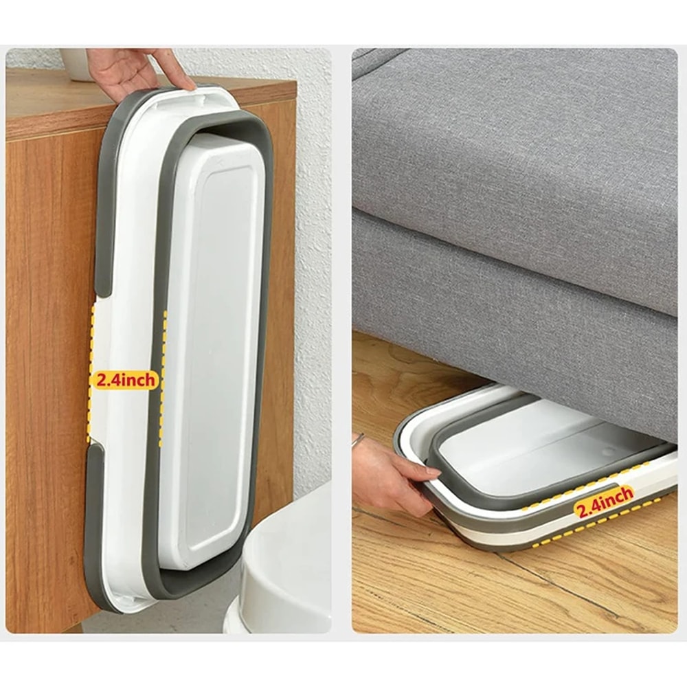 Foldable WIKHOSTAR Large Collapsible Plastic Bucket Rectangular Laundry Basket With Handle For Hous 1