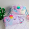 Childrens Plush Crossbody Bag Plush Unicorn Square Squint Shoulder Bag For Kindergarten Girls Carto 2