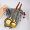 Stainless Steel Kitchen Utensils, Wooden Handle Sabli Spatula, Black Soup Spoon, Golden Kitchen Tools, Leaking Spatula