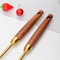 Stainless Steel Kitchen Utensils, Wooden Handle Sabli Spatula, Black Soup Spoon, Golden Kitchen Tools, Leaking Spatula