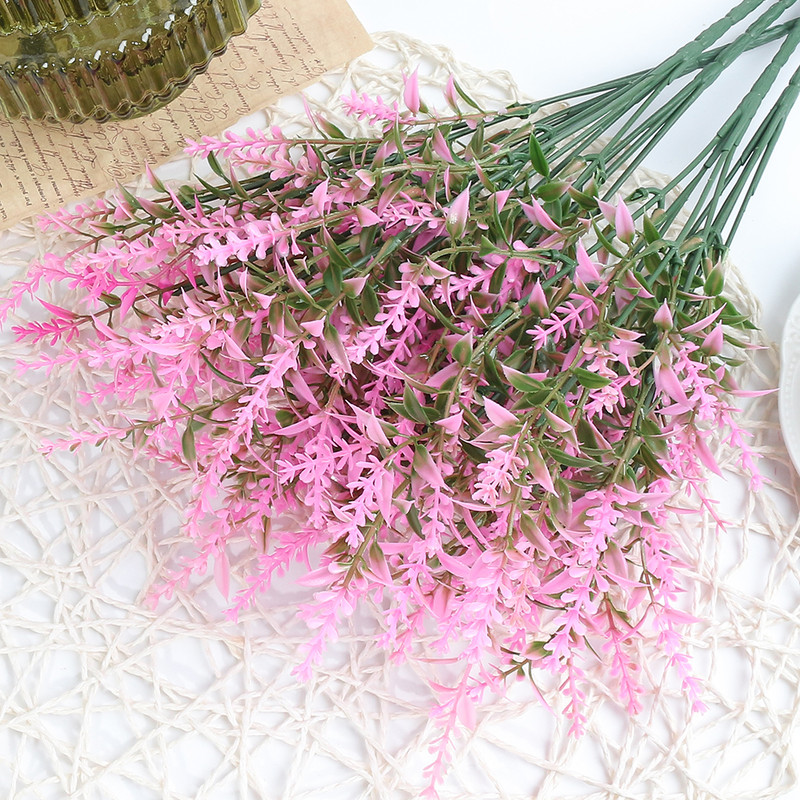 Wedding Home Garden Lavender Fake Plant Artificial Flower Photography Props Household Products Bridal Bouquet