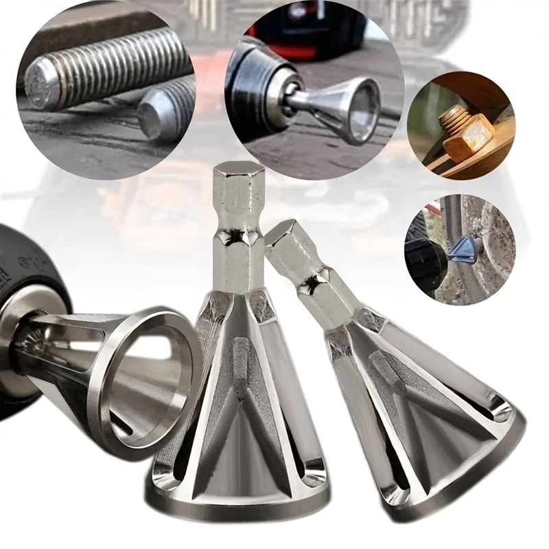 External Chamfering Tool, Chuck Drill Tool, Metal Deburring Tool, Grinding Angle Trimming, Suitable for Various Tasks