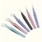 Precision Stainless Steel Tweezers for Scrapbook, Curved and Straight Heads, Colorful Options in Pink, Blue, Purple