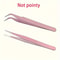 Precision Stainless Steel Tweezers for Scrapbook, Curved and Straight Heads, Colorful Options in Pink, Blue, Purple
