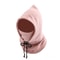 Winter Balaclava Hooded Scarf Warm Neck Gaiter For Skiing Cycling Outdoor Activities Black Pink K 5