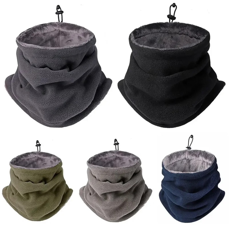 Fleece Neck Warmer for Men Women, Windproof Winter Motorcycle Mask, Outdoor Balaclava Face Mask for Hiking and Cycling