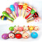 Funny Dolls, Colorful Wooden Small Rattles, Maracas Beat Baby Educational Toys for Kids