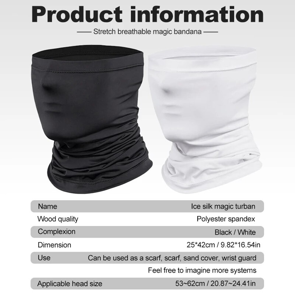 Breathable Fishing Training Sport UV Face Scarf Neck Gaiter Cycling Mask for Summer Sweat Absorption