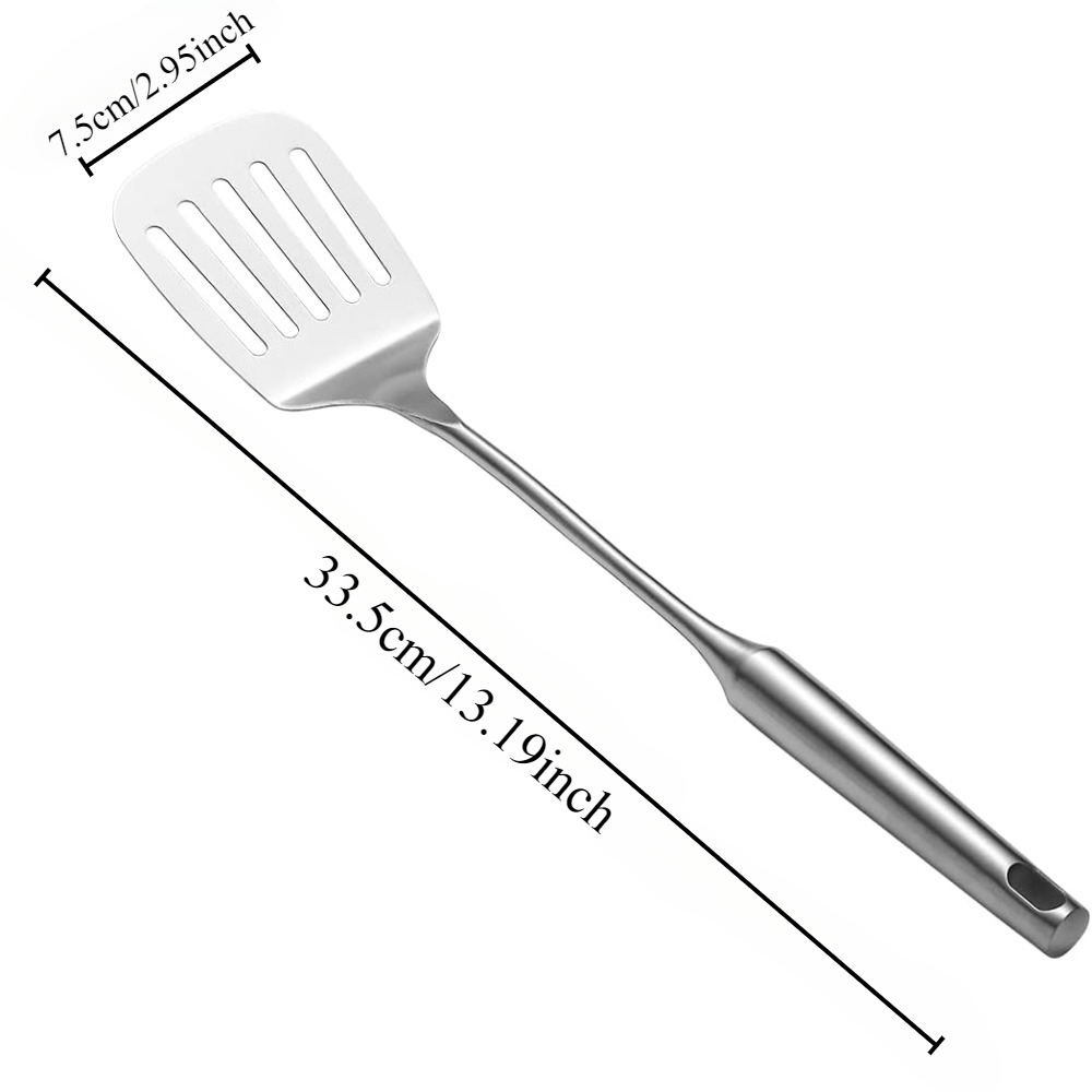Kitchen Spatula, Stainless Steel Shovel for Non Stick Cookware, Dishwasher Safe & Easy to Clean