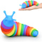 Fidget Slug Toy For Kids Colorful Sensory Slug Fun Twist Caterpillar Creative Decompression Toy 6