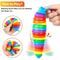 Fidget Slug Toy For Kids Colorful Sensory Slug Fun Twist Caterpillar Creative Decompression Toy 4