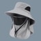 Outdoor Hunting Fishing Cap, UV Protection Summer Sun Hat for Men Women, Camping Visor Bucket Hat with Neck Flap