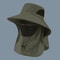 Outdoor Hunting Fishing Cap, UV Protection Summer Sun Hat for Men Women, Camping Visor Bucket Hat with Neck Flap