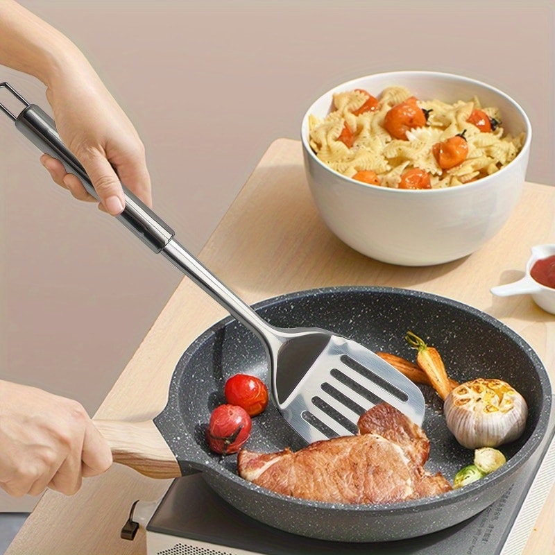 Kitchen Cooking Spatula Saute Stainless Steel Slotted Turner, Steak Burger Butter Tool