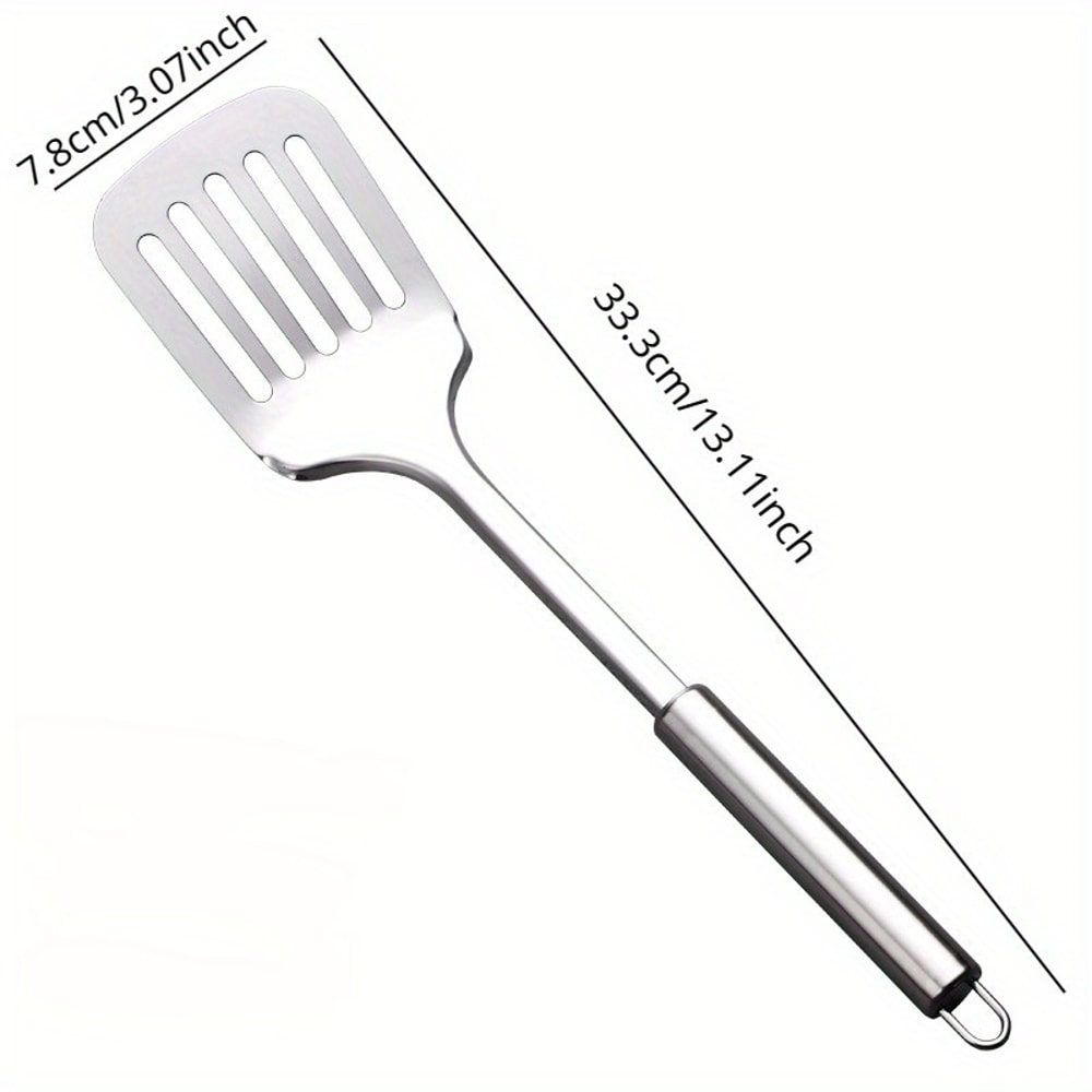 Kitchen Cooking Spatula Saute Stainless Steel Slotted Turner, Steak Burger Butter Tool