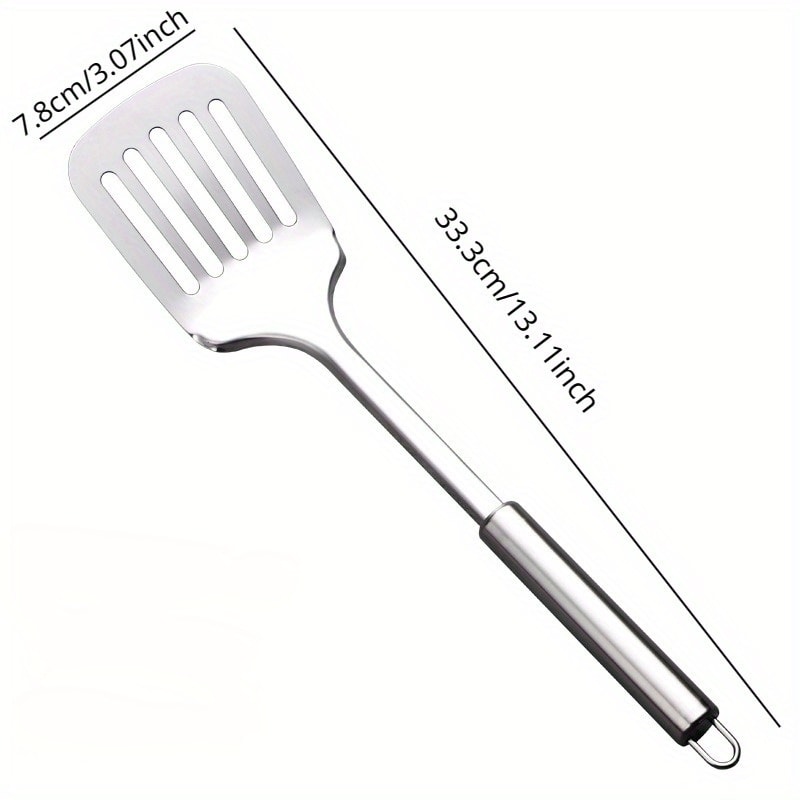 Kitchen Cooking Spatula Saute Stainless Steel Slotted Turner, Steak Burger Butter Tool