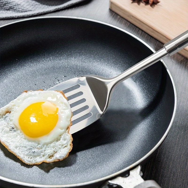 Kitchen Cooking Spatula Saute Stainless Steel Slotted Turner, Steak Burger Butter Tool