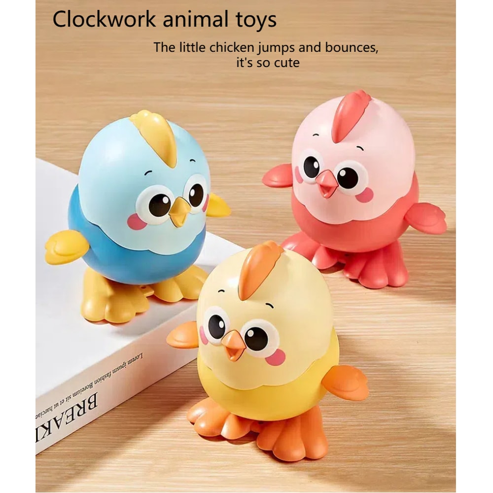Cute Walking Animal, Clockwork Toy Chick on Chain for Fun Play