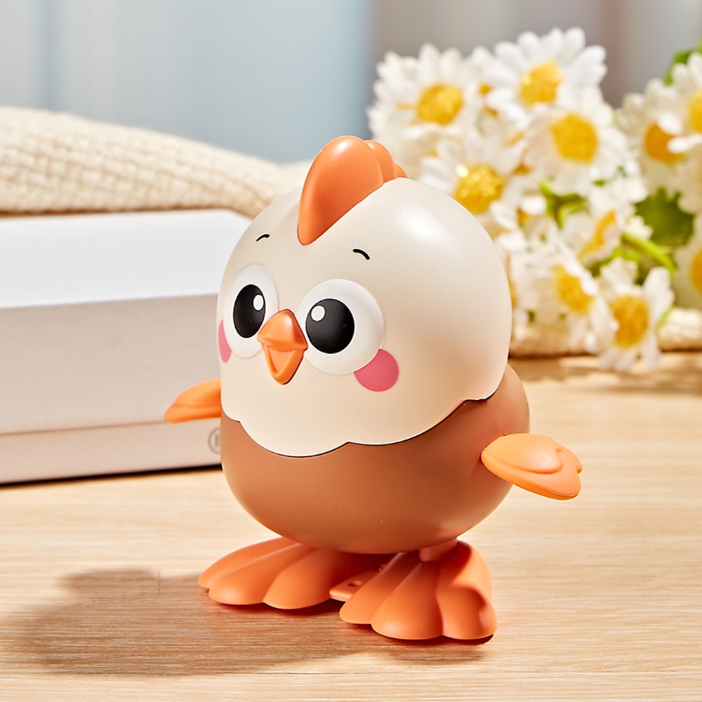 Cute Walking Animal, Clockwork Toy Chick on Chain for Fun Play