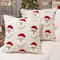 Cute Santa Claus Quilted Throw Pillow Cover, Nordic Ins Style Cushion, Luxury Decorative Pillow Cover