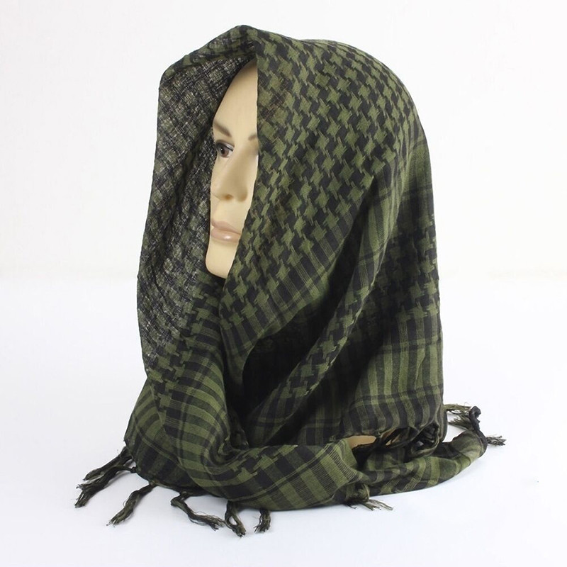Unisex Tactical Arab Scarf, Lightweight Army Plaid Scarf, Fashion Military Warm Scarf