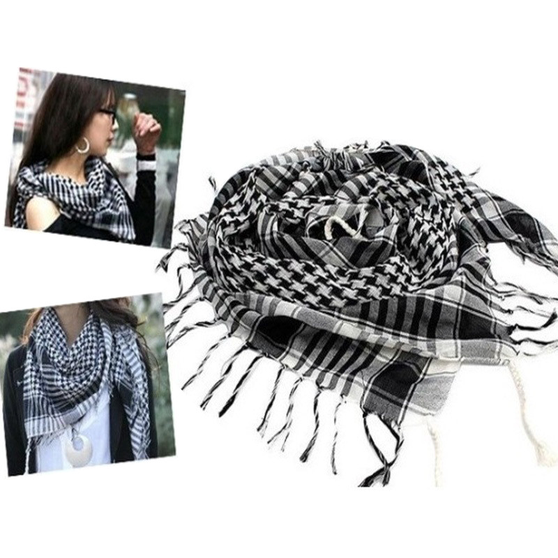 Unisex Tactical Arab Scarf, Lightweight Army Plaid Scarf, Fashion Military Warm Scarf