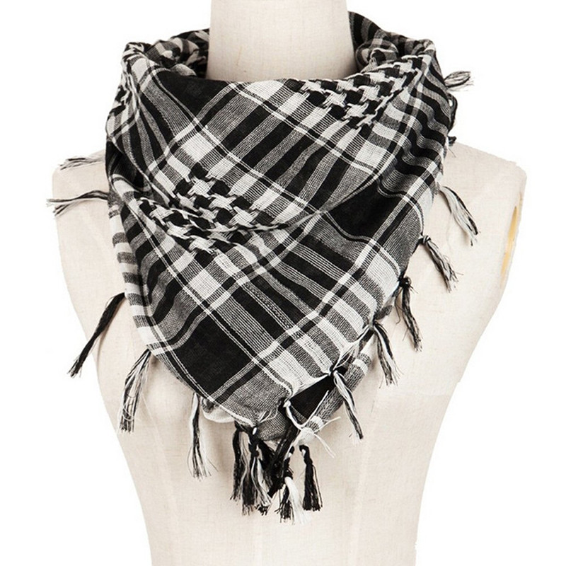 Unisex Tactical Arab Scarf, Lightweight Army Plaid Scarf, Fashion Military Warm Scarf