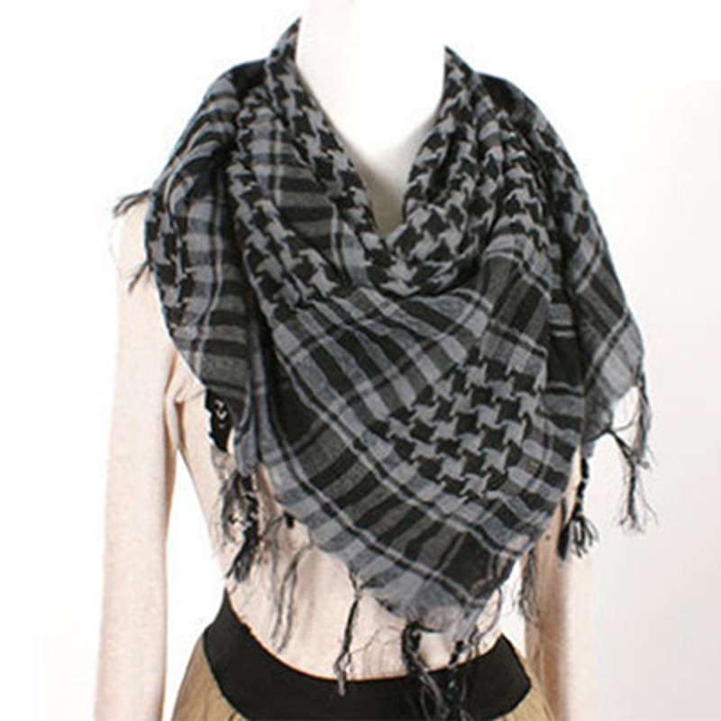 Unisex Tactical Arab Scarf, Lightweight Army Plaid Scarf, Fashion Military Warm Scarf