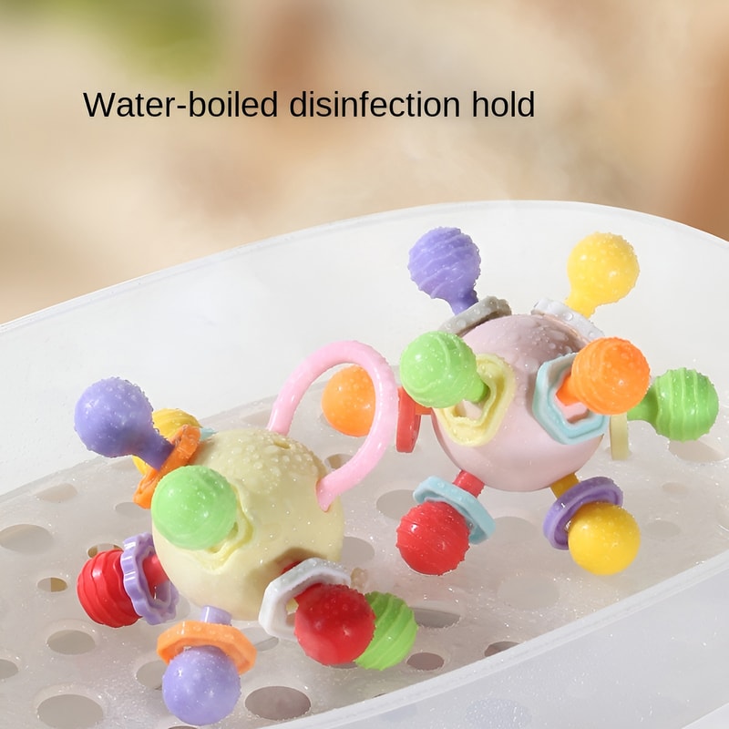 Manhattan Gnawing Hand Grip Ball with Potable Rattle Sound, Teeth-Glue Toy