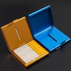 creative folio cigarette case, personalized ultra-thin design, aluminum alloy mens custom case