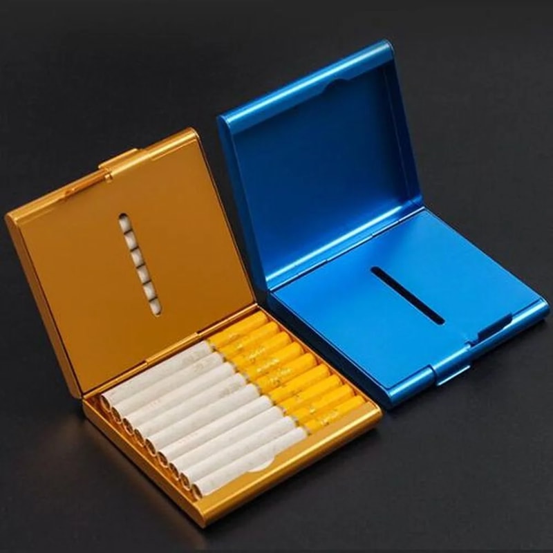Creative Folio Cigarette Case, Personalized Ultra-thin Design, Aluminum Alloy Mens Custom Case