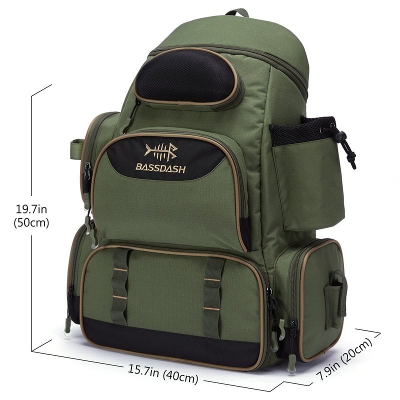 Lightweight Tactical Fishing Bag Tackle Backpack, Multifunctional Tackle Box