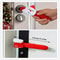 Soft Fabric Christmas Door Knob Cover Festive Santa Claus Decoration With White Fuzzy Face Red Hat 4