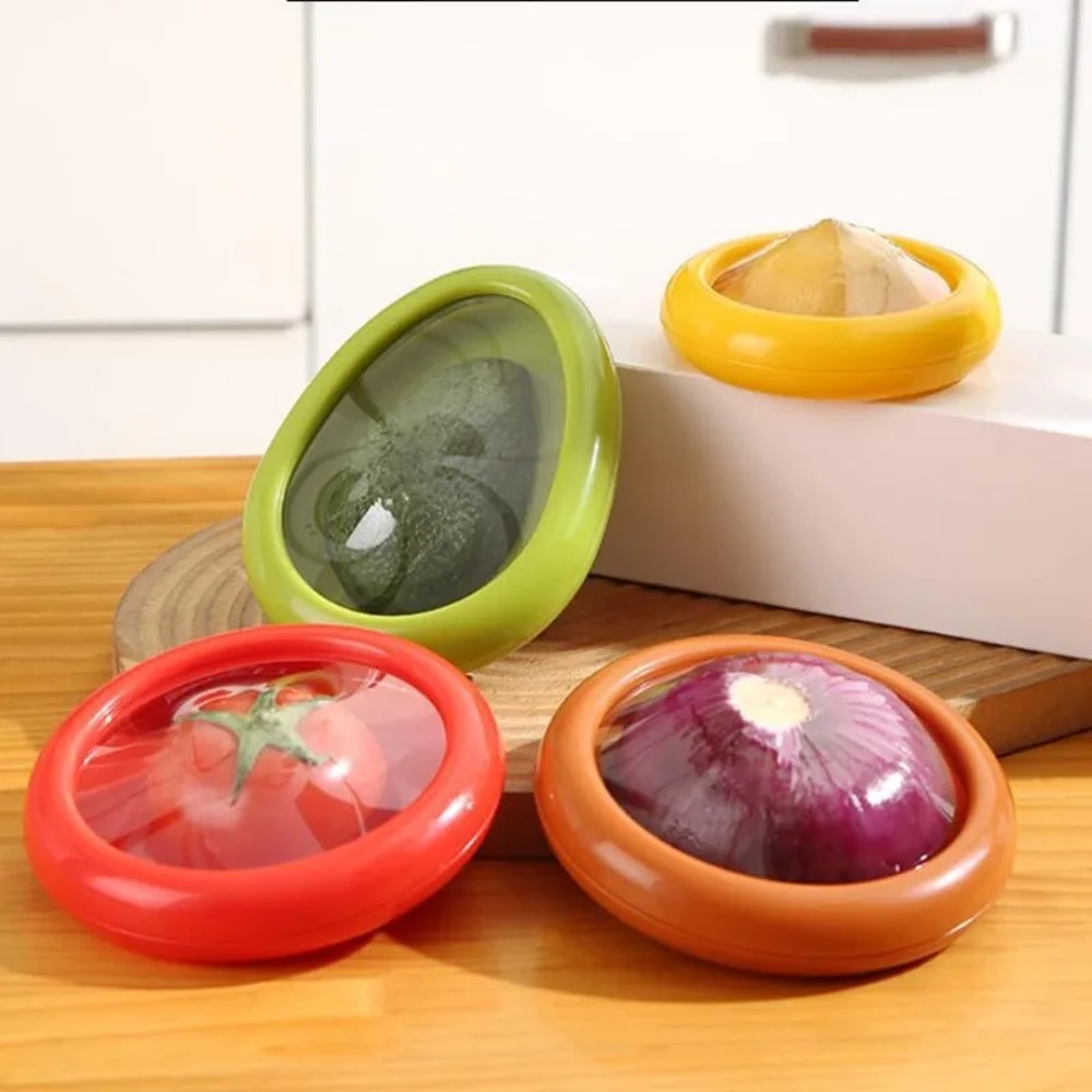 Storage Box Silicone Film Food Box Sealed Set For Fruit Preservation Vegetable Lemon Fresh Storage
