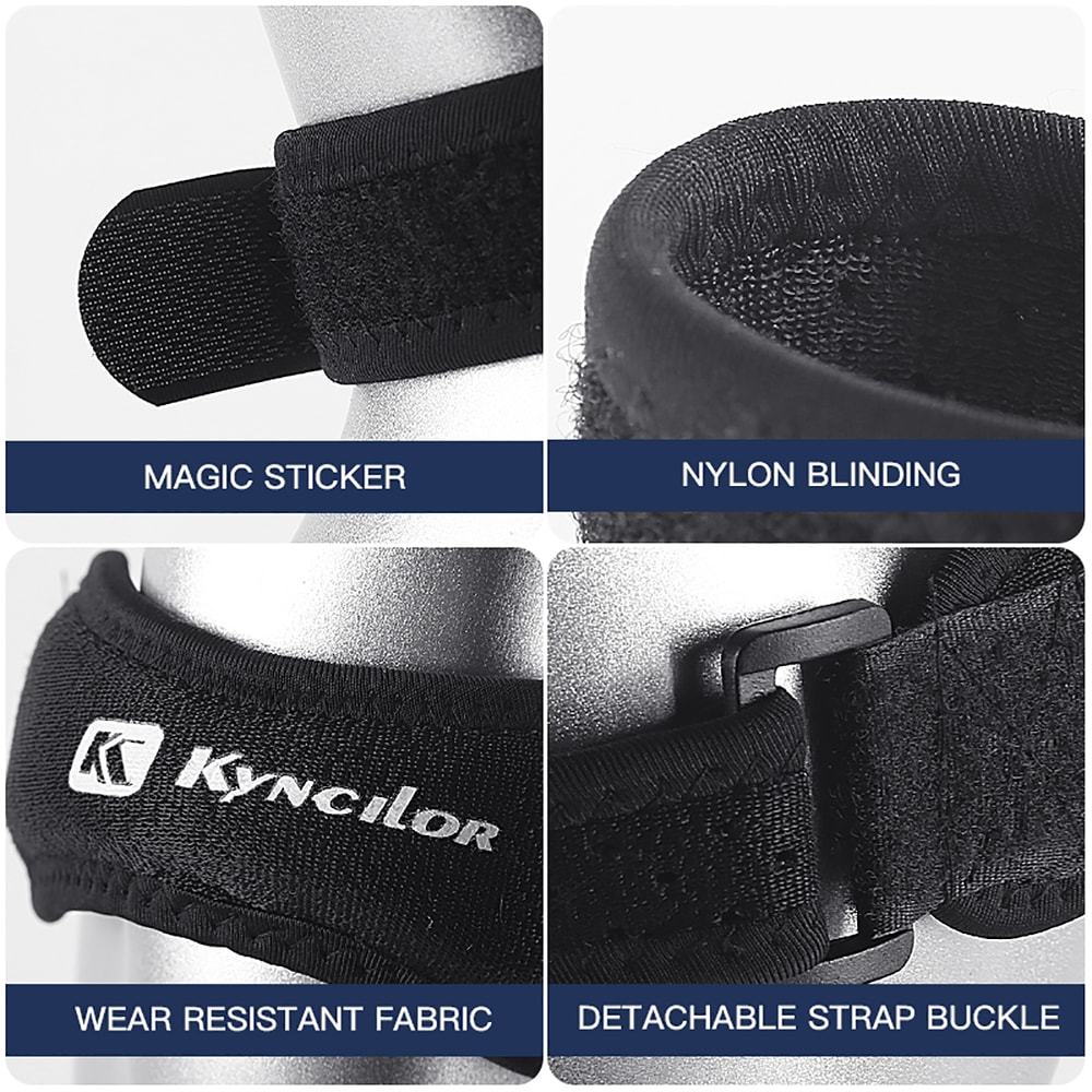 Knee Tendon Strap Protector for Sports and Running, Adjustable Silica Gel Patella Band Support